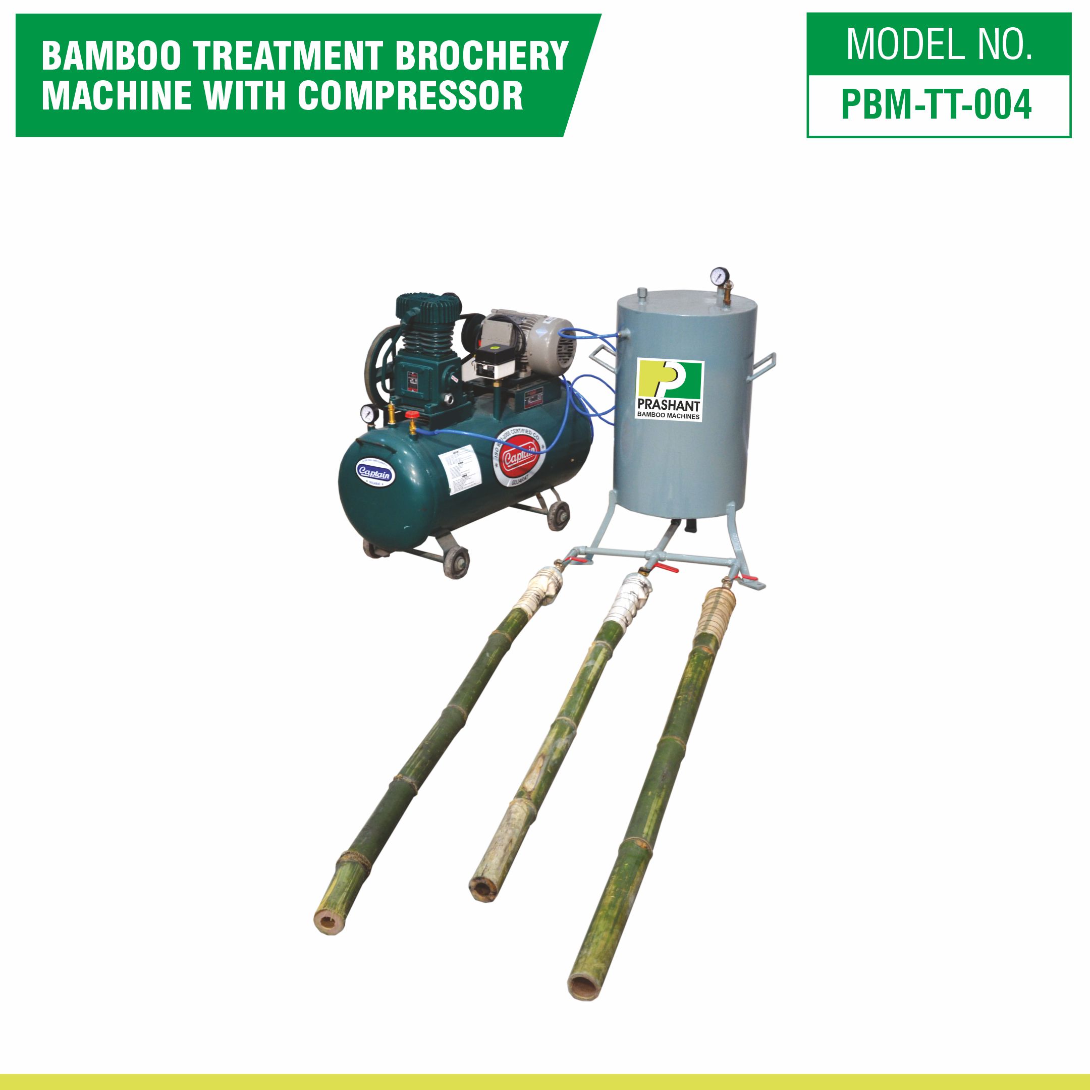 Bamboo Treatment Brochery Machine With Compressor